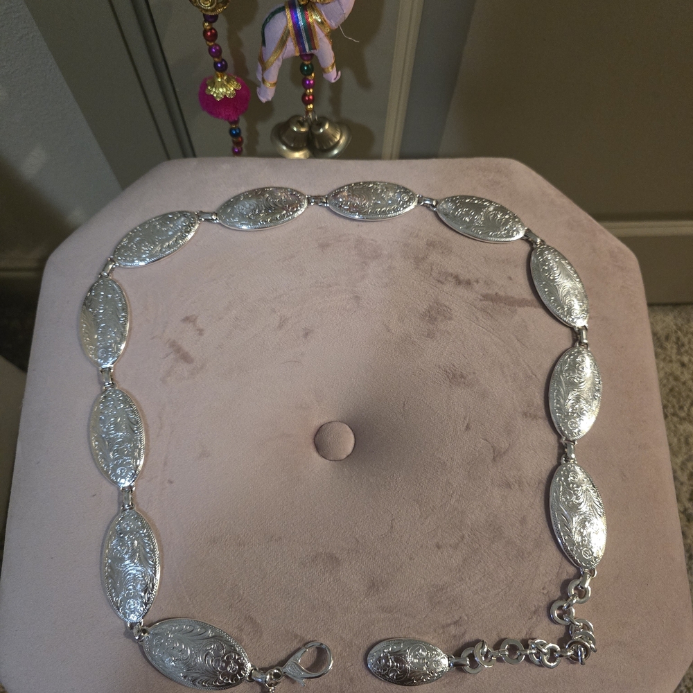 Elegant Silver Women's Belt